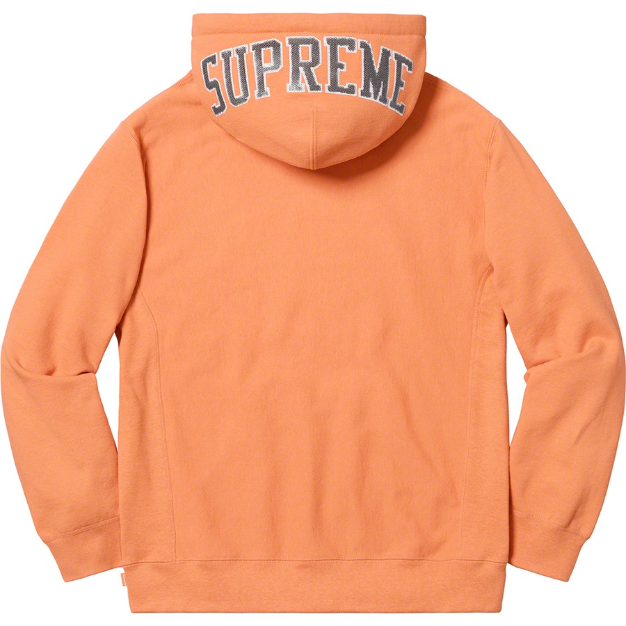 Details on Sequin Arc Hooded Sweatshirt Pale Orange from spring summer 2019 (Price is $158)