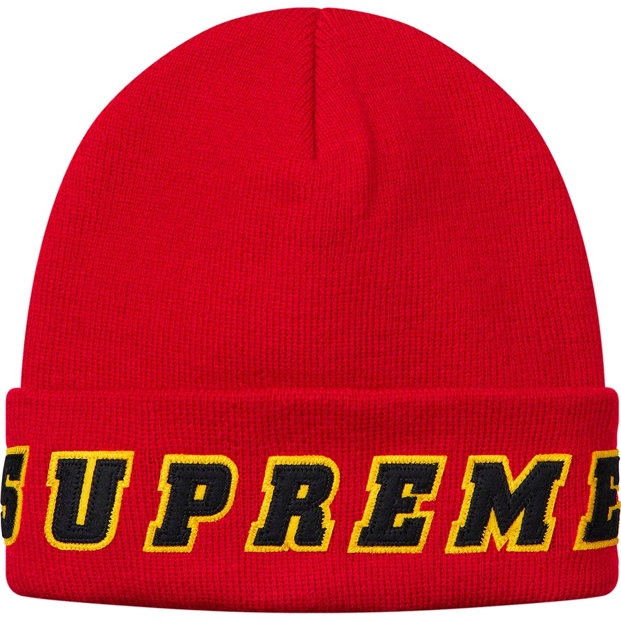 Details on Felt Logo Beanie Red from spring summer
                                                    2019 (Price is $36)