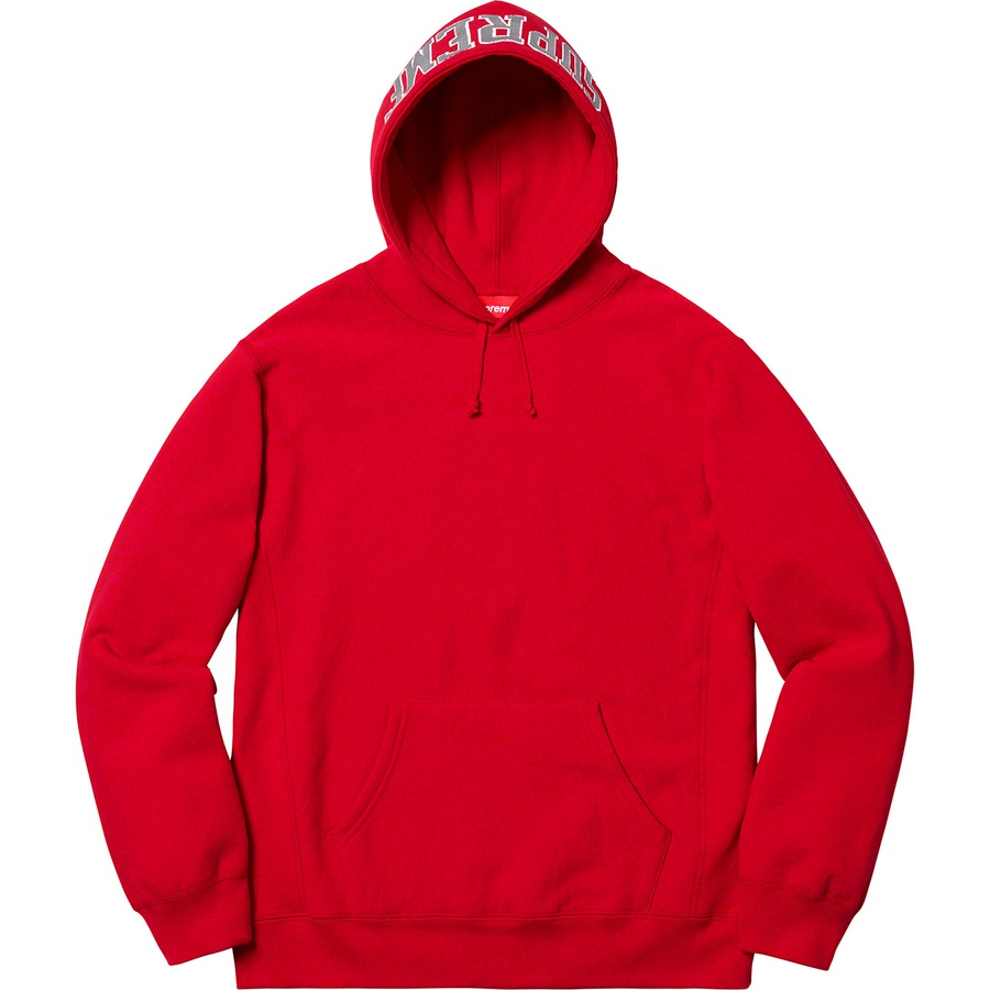 Details on Sequin Arc Hooded Sweatshirt Red from spring summer 2019 (Price is $158)