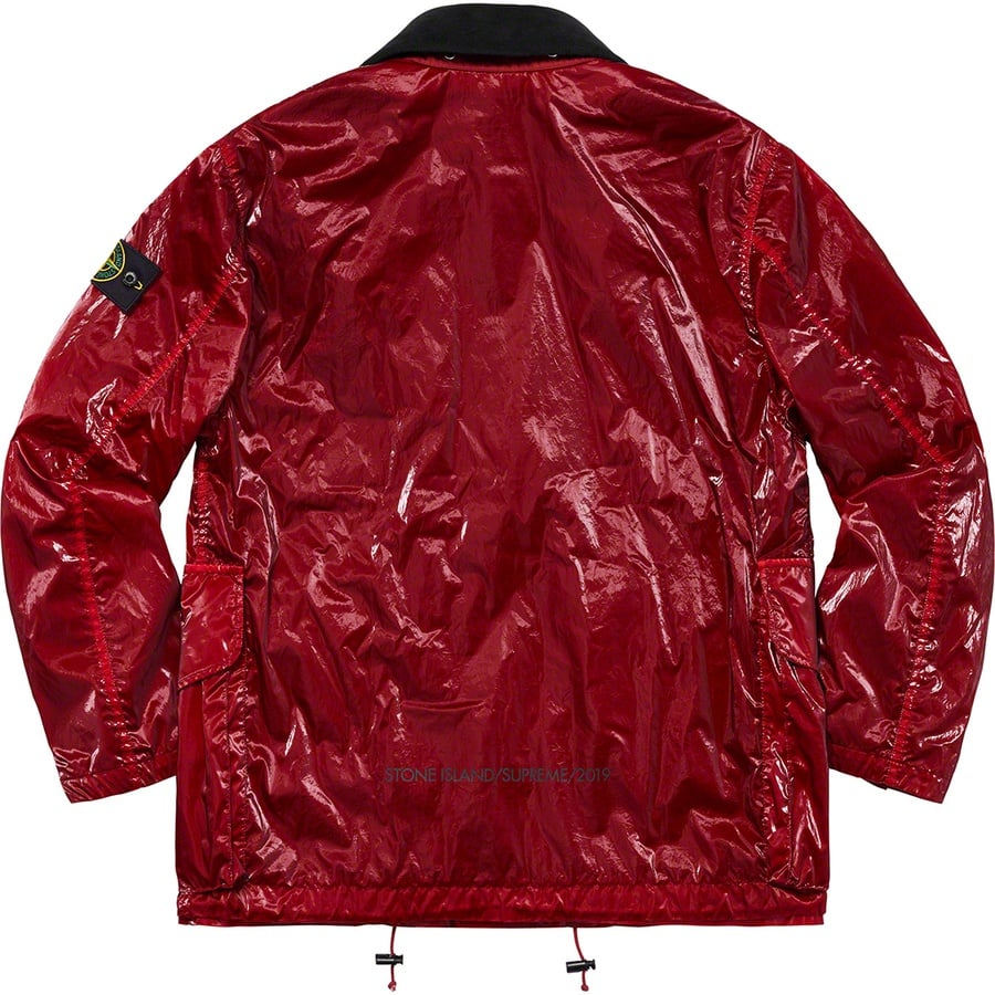 Details on Supreme Stone Island New Silk Light Jacket Red from spring summer
                                                    2019 (Price is $998)