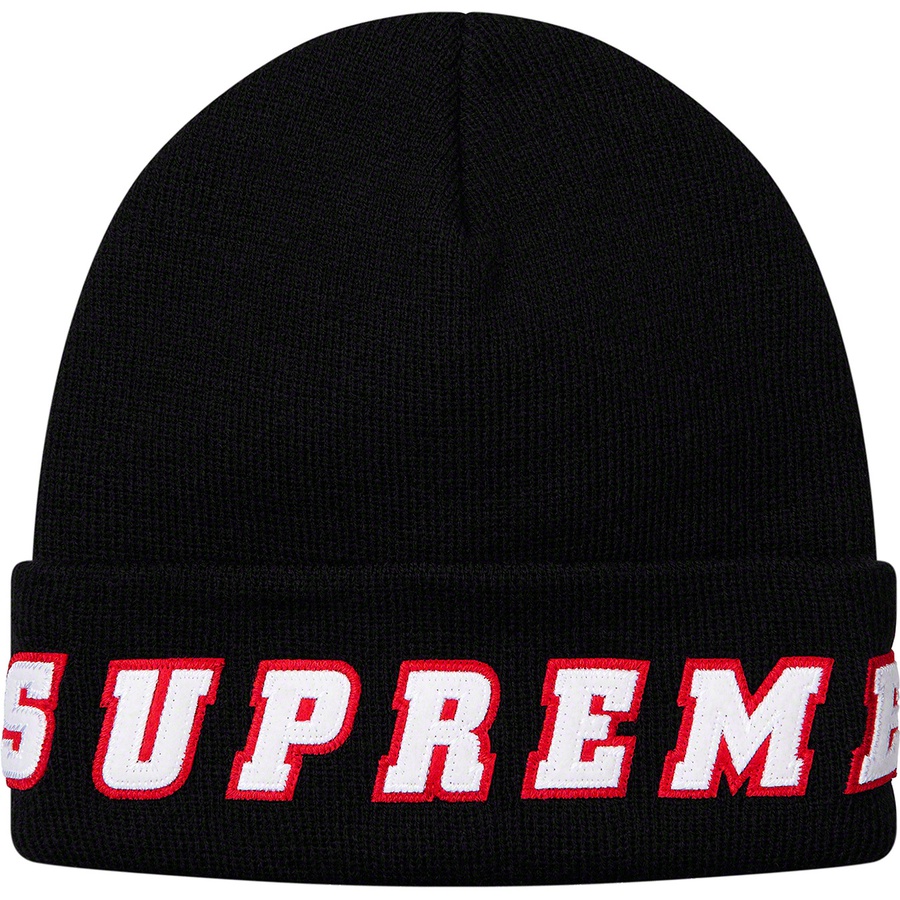 Supreme Logo Repeat Beanie- Black – Streetwear Official