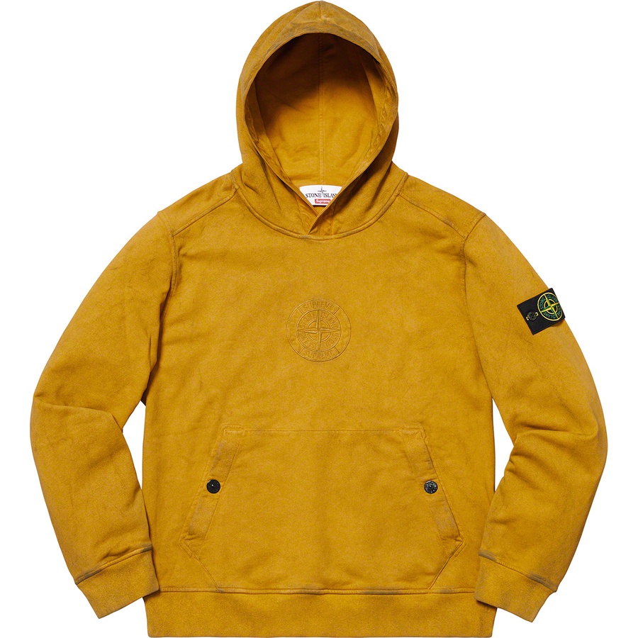 Details on Supreme Stone Island Hooded Sweatshirt Olive from spring summer
                                                    2019 (Price is $328)