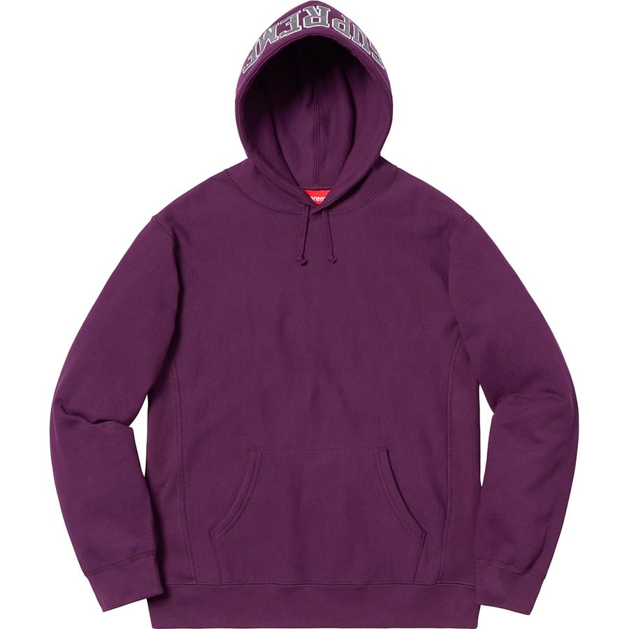 Details on Sequin Arc Hooded Sweatshirt Eggplant from spring summer
                                                    2019 (Price is $158)