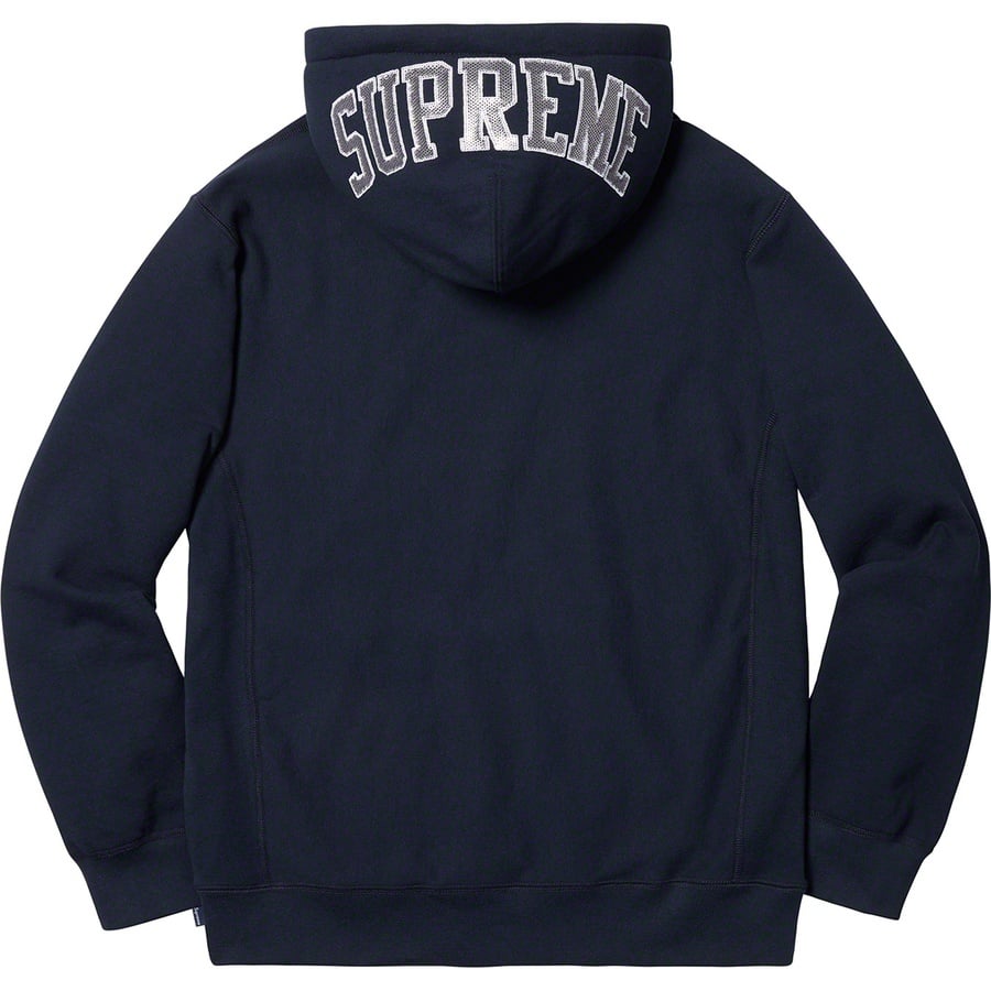 Details on Sequin Arc Hooded Sweatshirt Navy from spring summer
                                                    2019 (Price is $158)