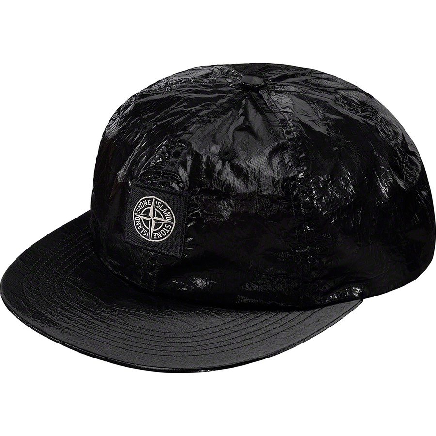 Details on Supreme Stone Island New Silk Light 6-Panel Black from spring summer
                                                    2019 (Price is $66)