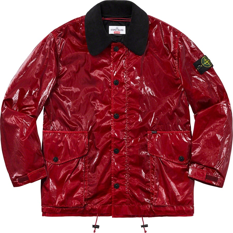 Details on Supreme Stone Island New Silk Light Jacket Red from spring summer
                                                    2019 (Price is $998)