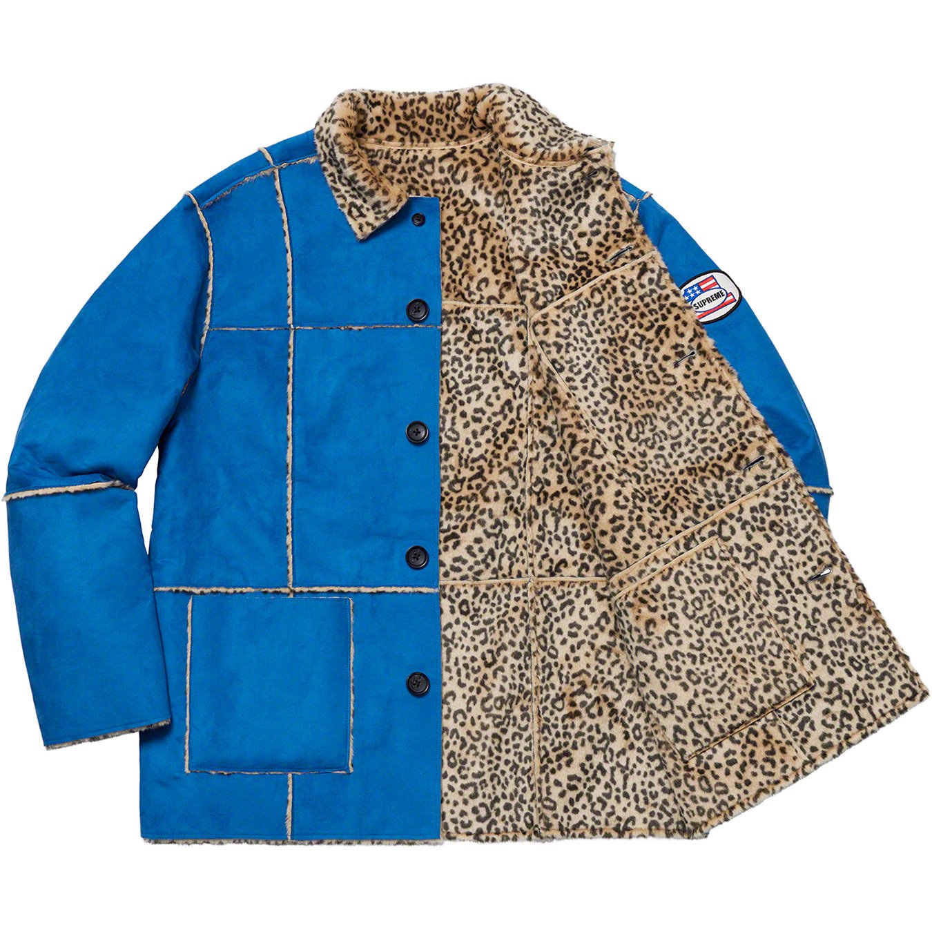 Reversible Faux Suede Leopard Coat - spring summer 2019 - Supreme