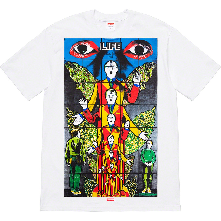 Details on Gilbert & George Supreme LIFE Tee White from spring summer
                                                    2019 (Price is $48)
