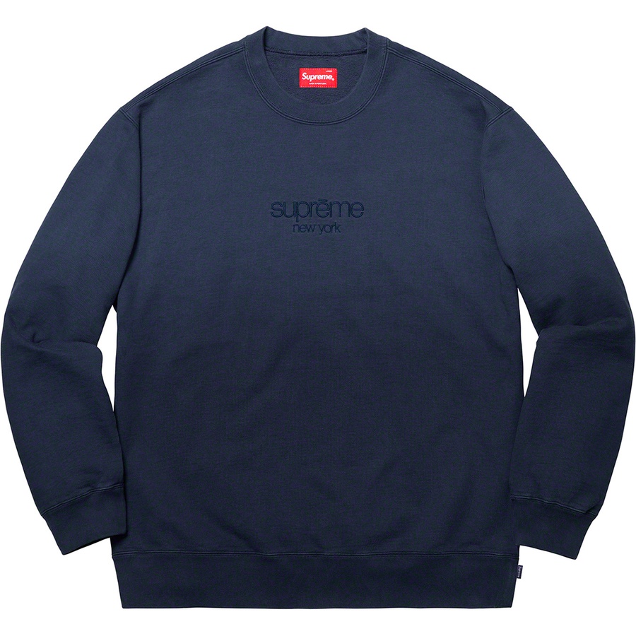Details on Dipped Crewneck Navy from spring summer 2019 (Price is $138)