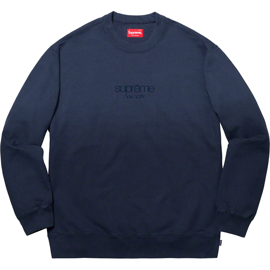 Details on Dipped Crewneck Navy from spring summer
                                                    2019 (Price is $138)