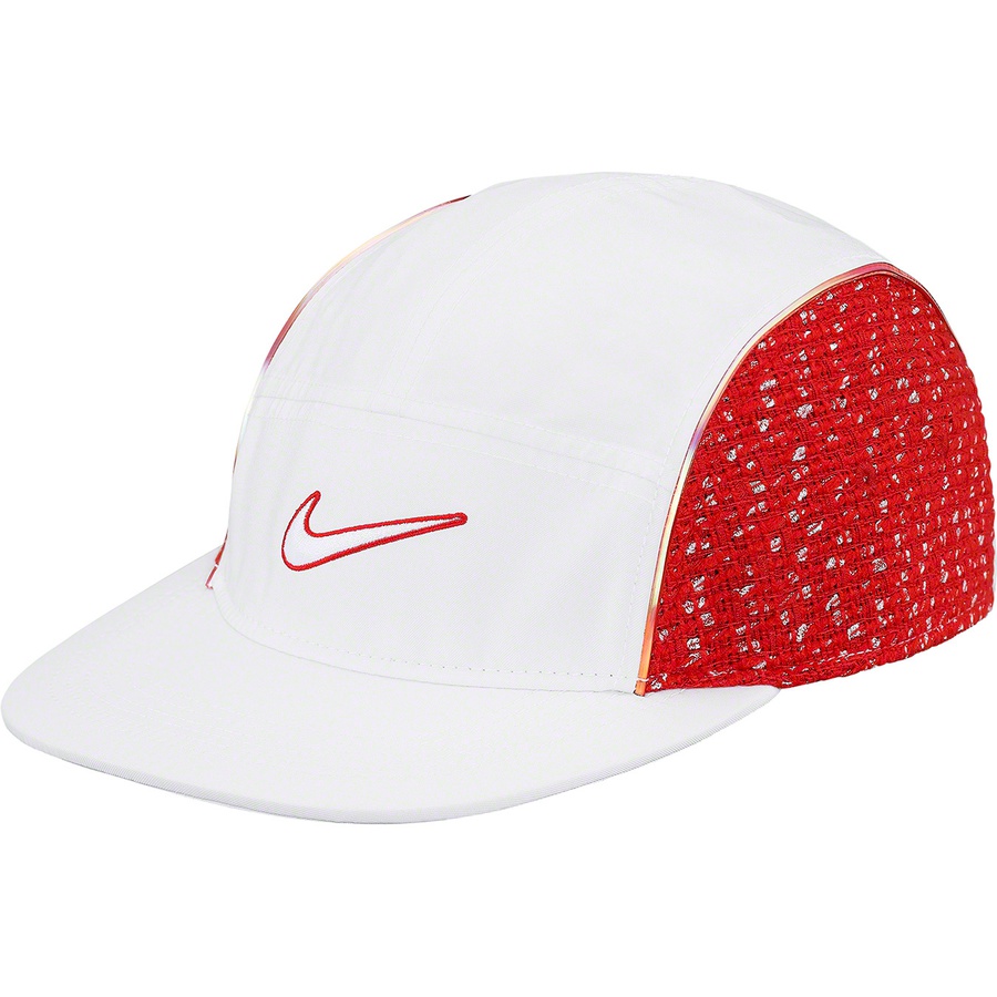 Details on Supreme Nike Bouclé Running Hat White from spring summer
                                                    2019 (Price is $45)