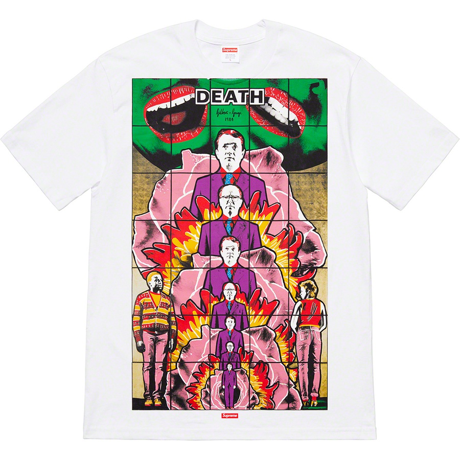 Details on Gilbert & George Supreme DEATH Tee White from spring summer
                                                    2019 (Price is $48)