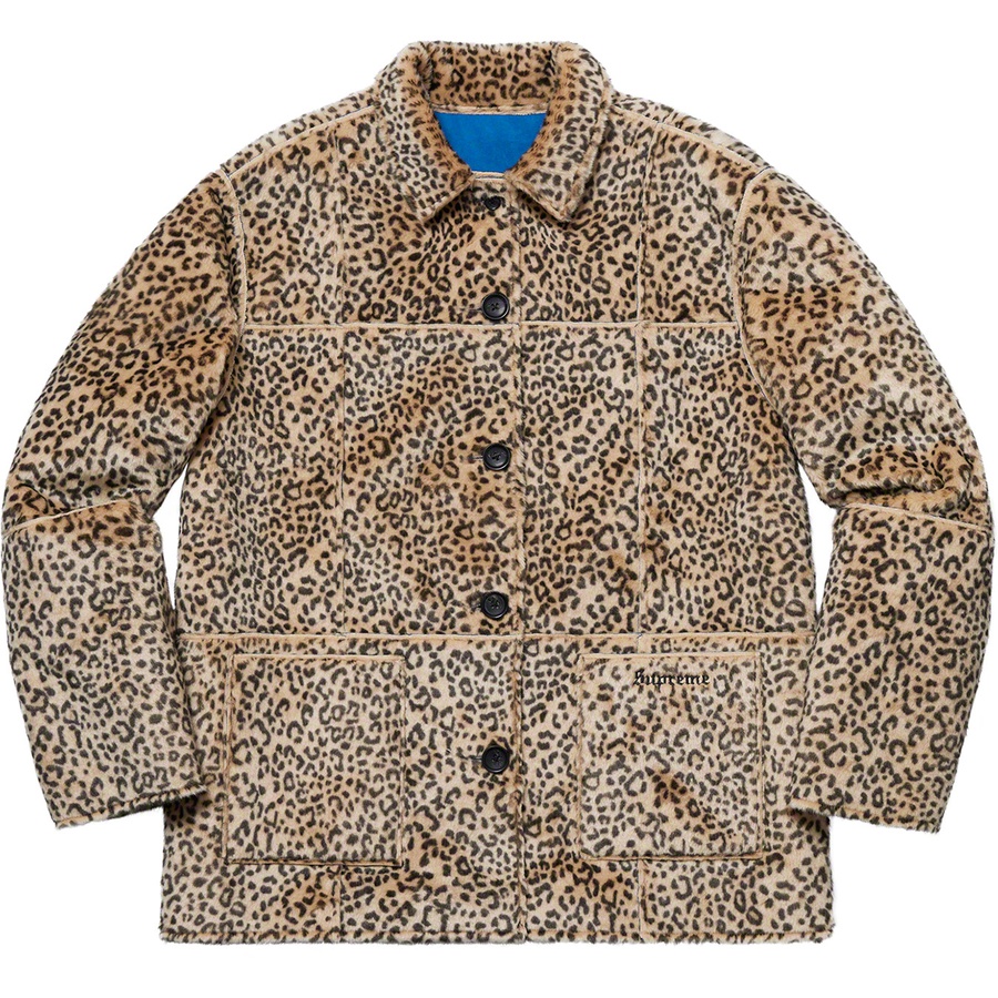 Details on Reversible Faux Suede Leopard Coat Royal from spring summer
                                                    2019 (Price is $268)