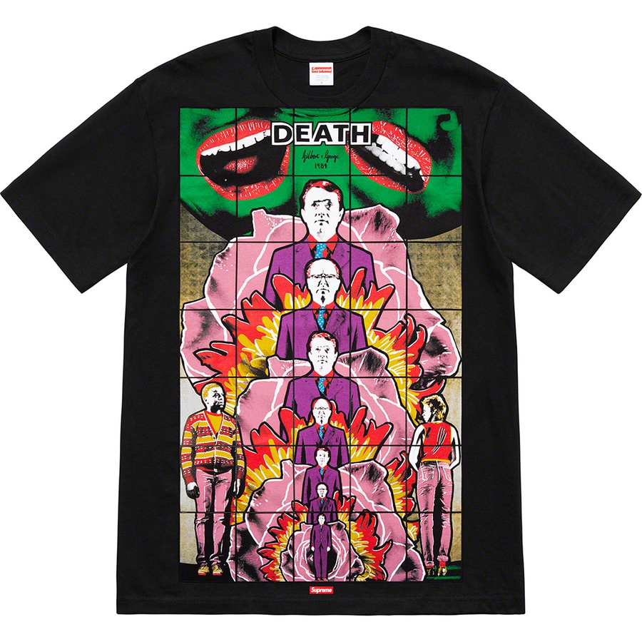 Details on Gilbert & George Supreme DEATH Tee Black from spring summer
                                                    2019 (Price is $48)