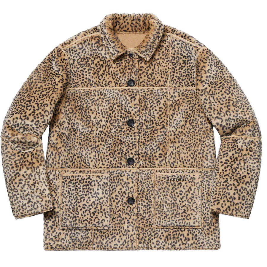 Details on Reversible Faux Suede Leopard Coat Tan from spring summer
                                                    2019 (Price is $268)