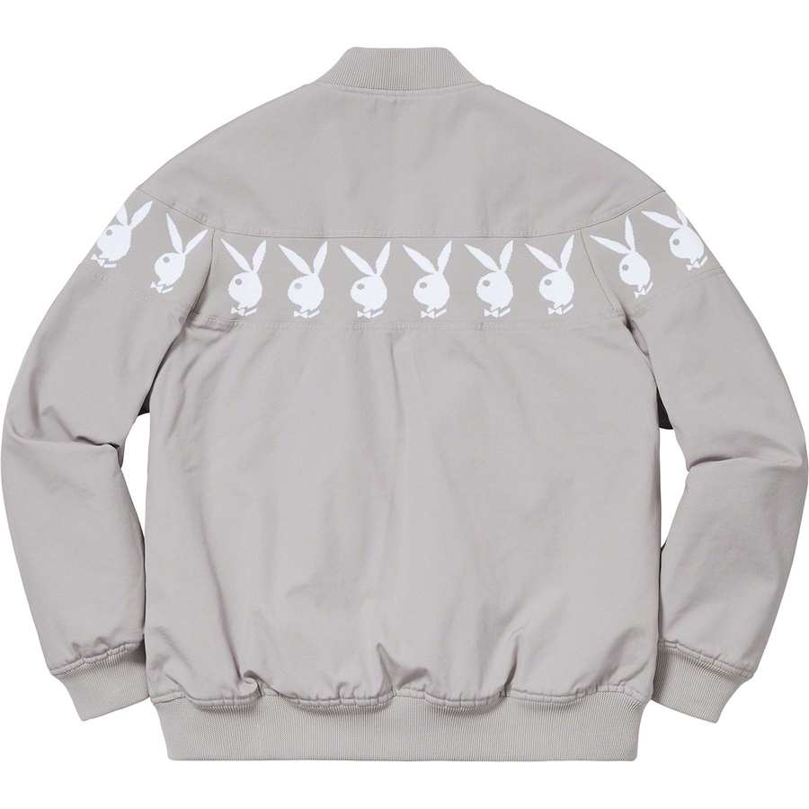 Details on Supreme Playboy© Crew Jacket Grey from spring summer
                                                    2019 (Price is $238)