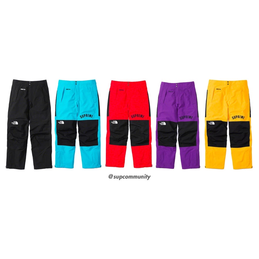 Details on Supreme The North Face Arc Logo Mountain Pant  from spring summer 2019 (Price is $348)