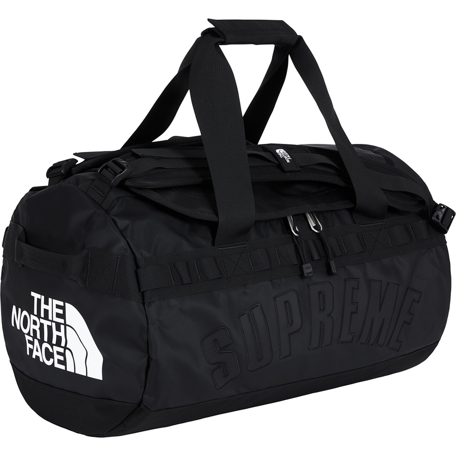 Details on Supreme The North Face Arc Logo Small Base Camp Duffle Bag Black from spring summer
                                                    2019 (Price is $168)