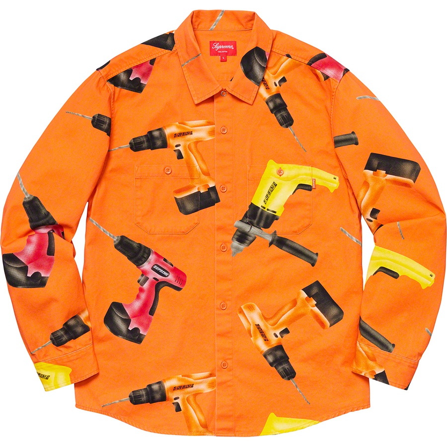 Details on Drills Work Shirt Orange from spring summer 2019 (Price is $138)