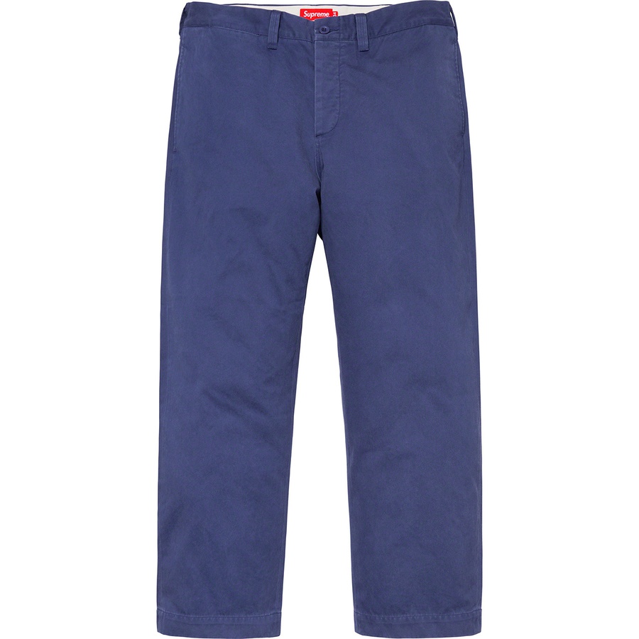Details on Arc Logo Chino Pant Light Navy from spring summer 2019 (Price is $148)