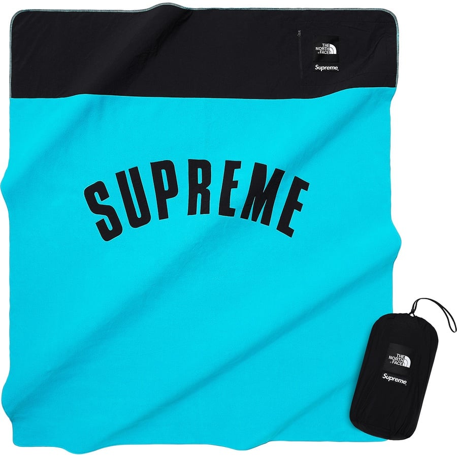 Details on Supreme The North Face Arc Logo Denali Fleece Blanket Teal from spring summer
                                                    2019 (Price is $148)