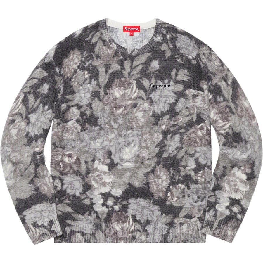 Details on Printed Floral Angora Sweater Black from spring summer 2019 (Price is $158)