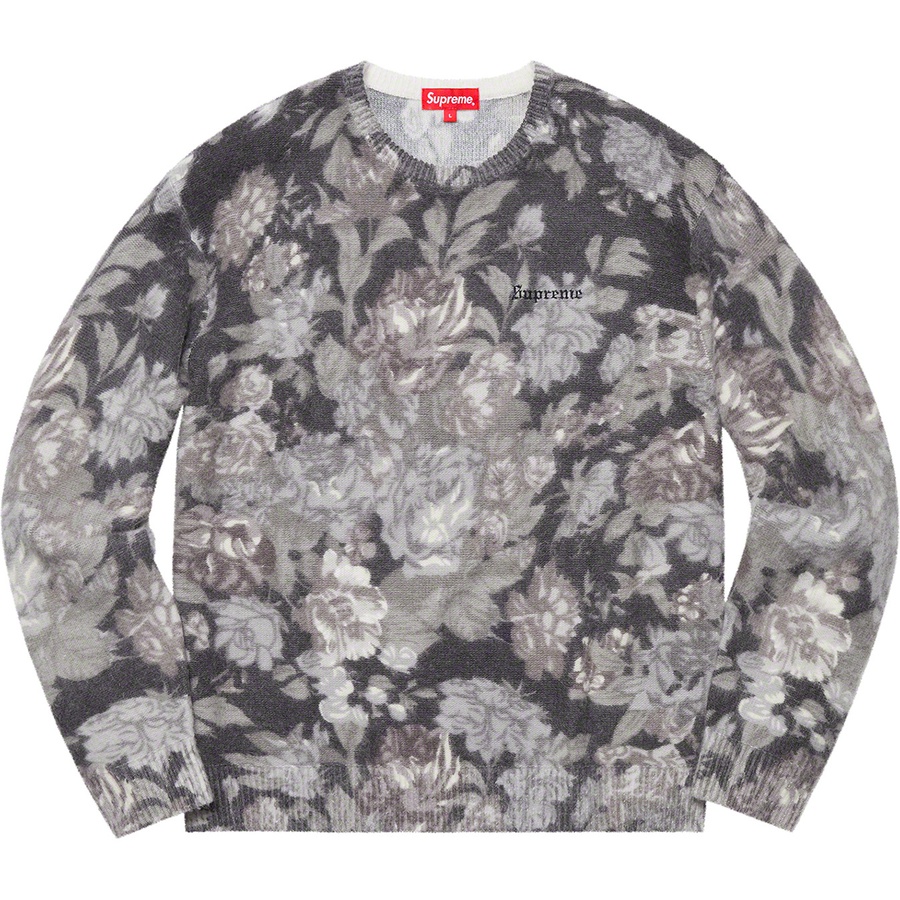 Details on Printed Floral Angora Sweater Black from spring summer
                                                    2019 (Price is $158)