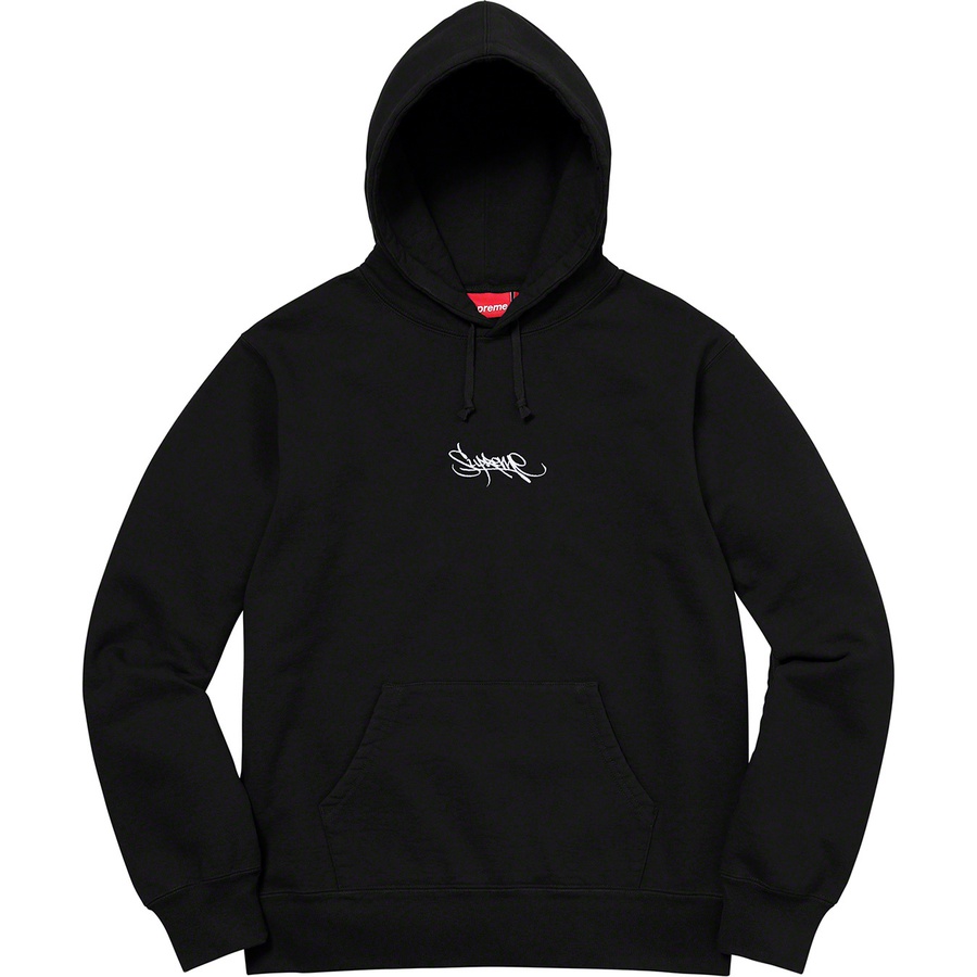 Details on Tag Logo Hooded Sweatshirt Black from spring summer 2019 (Price is $148)