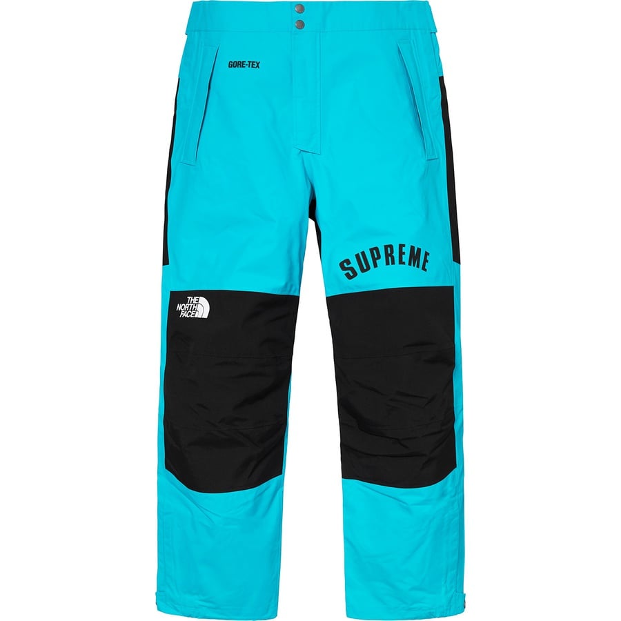 Details on Supreme The North Face Arc Logo Mountain Pant Teal from spring summer 2019 (Price is $348)