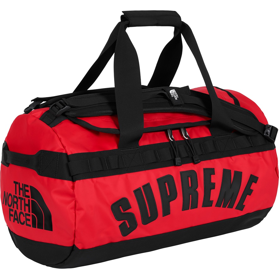 Details on Supreme The North Face Arc Logo Small Base Camp Duffle Bag Red from spring summer 2019 (Price is $168)