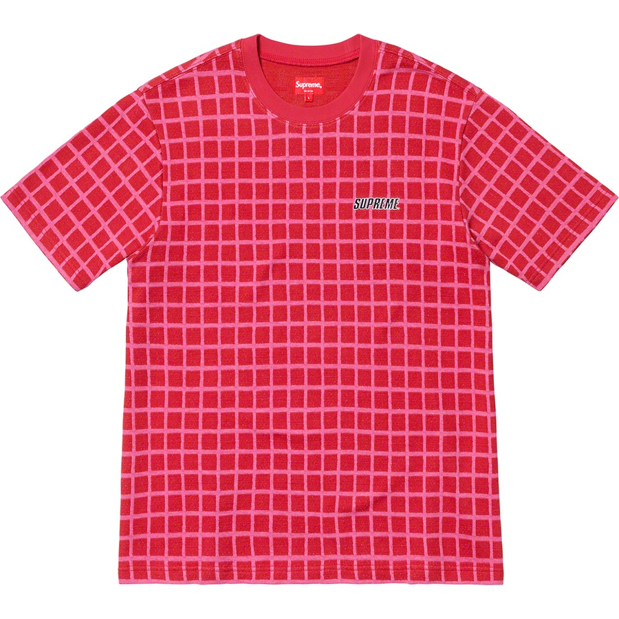 Details on Grid Jacquard S S Top Red from spring summer
                                                    2019 (Price is $88)