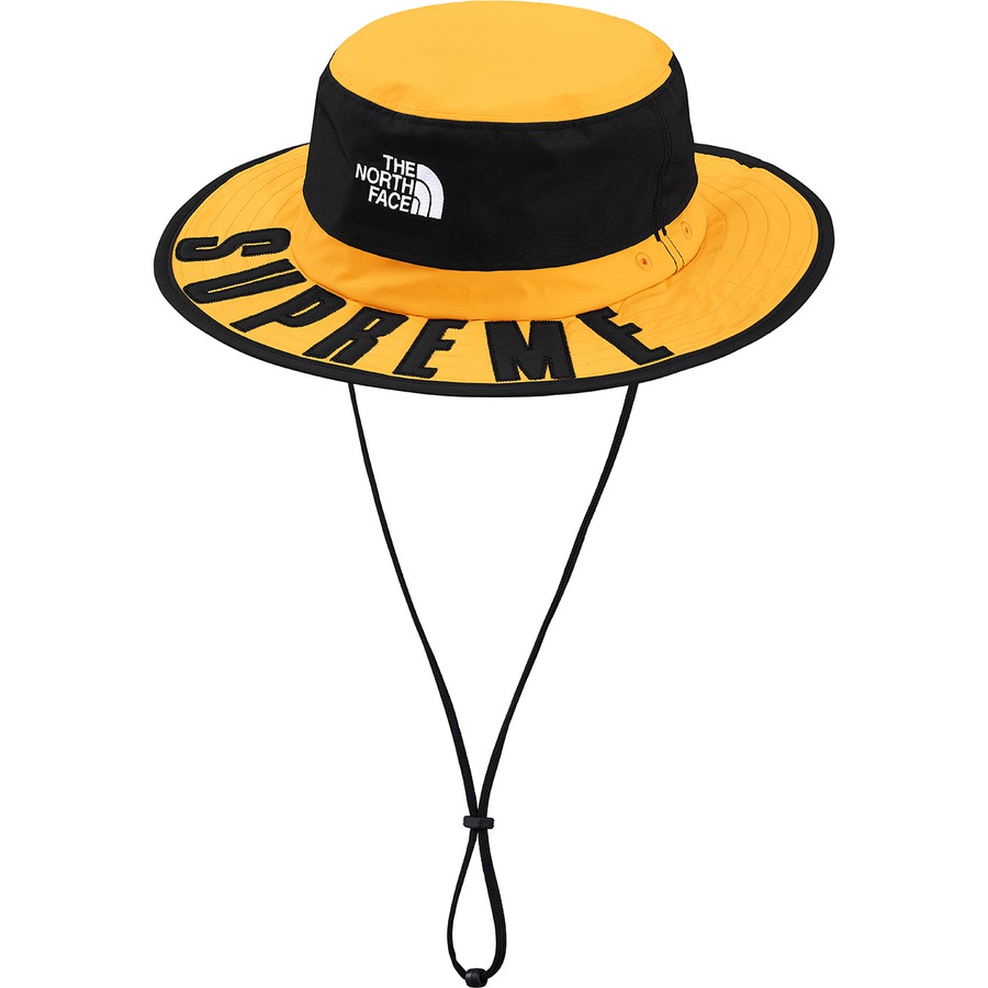 Details on Supreme The North Face Arc Logo Horizon Breeze Hat Yellow from spring summer
                                                    2019 (Price is $90)