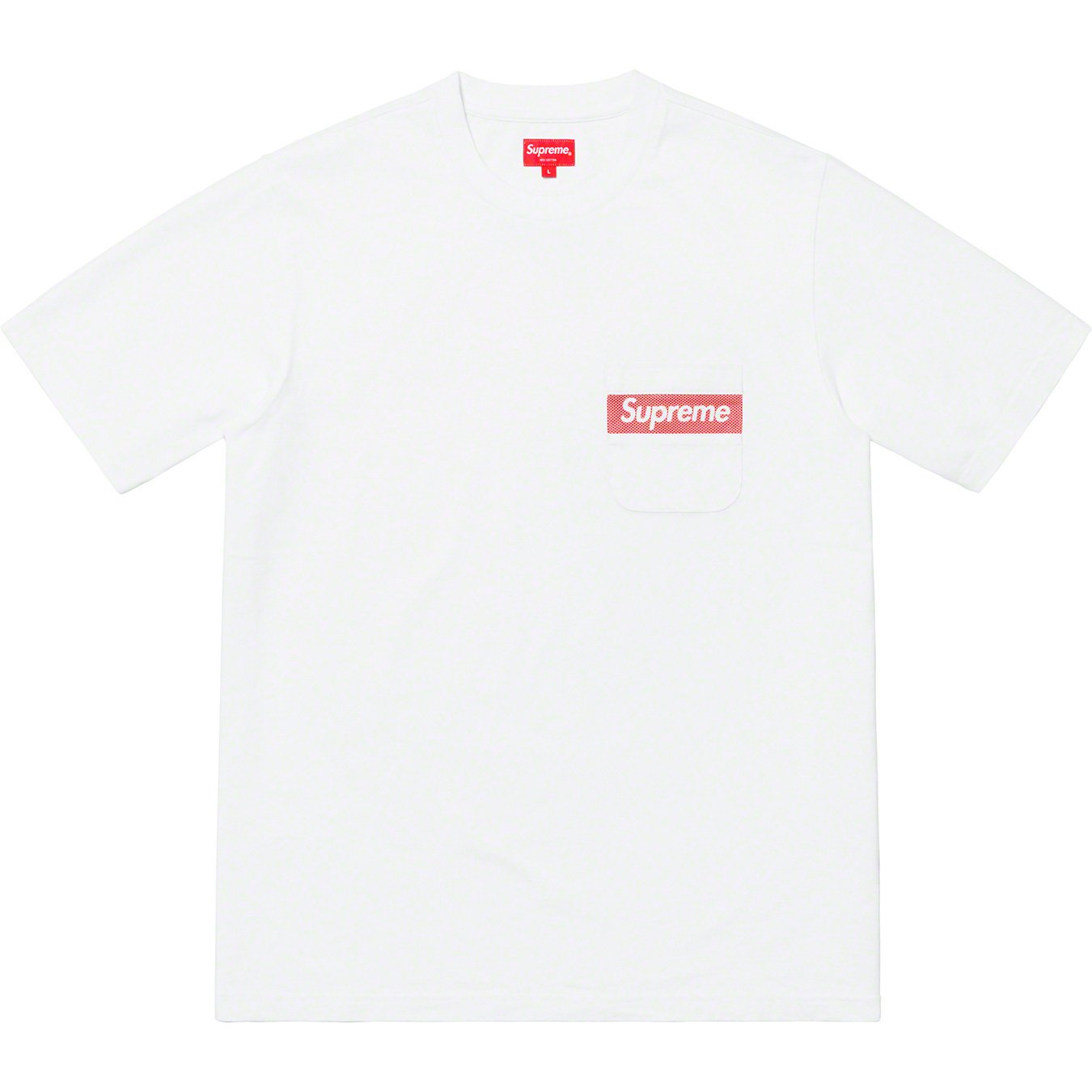 supreme 19S/S mesh Stripe Pocket Tee-