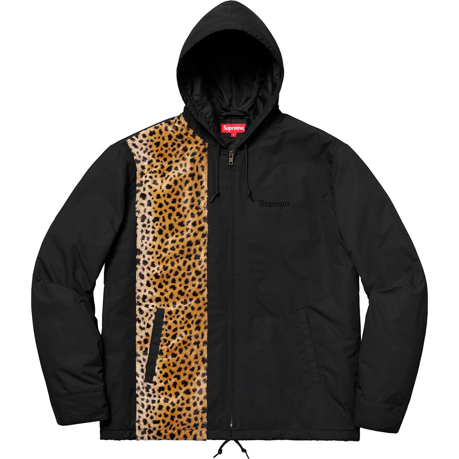 Details on Cheetah Hooded Station Jacket Black from spring summer
                                                    2019 (Price is $198)