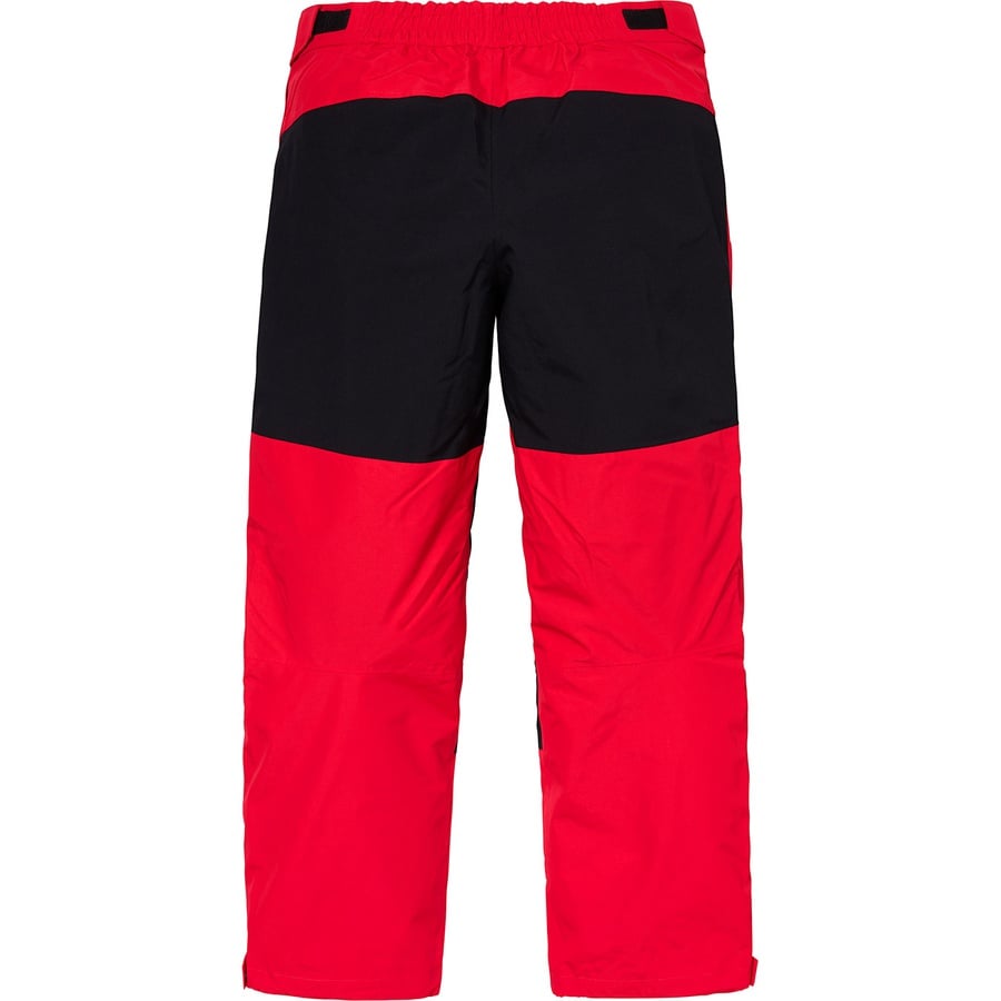 Details on Supreme The North Face Arc Logo Mountain Pant Red from spring summer
                                                    2019 (Price is $348)