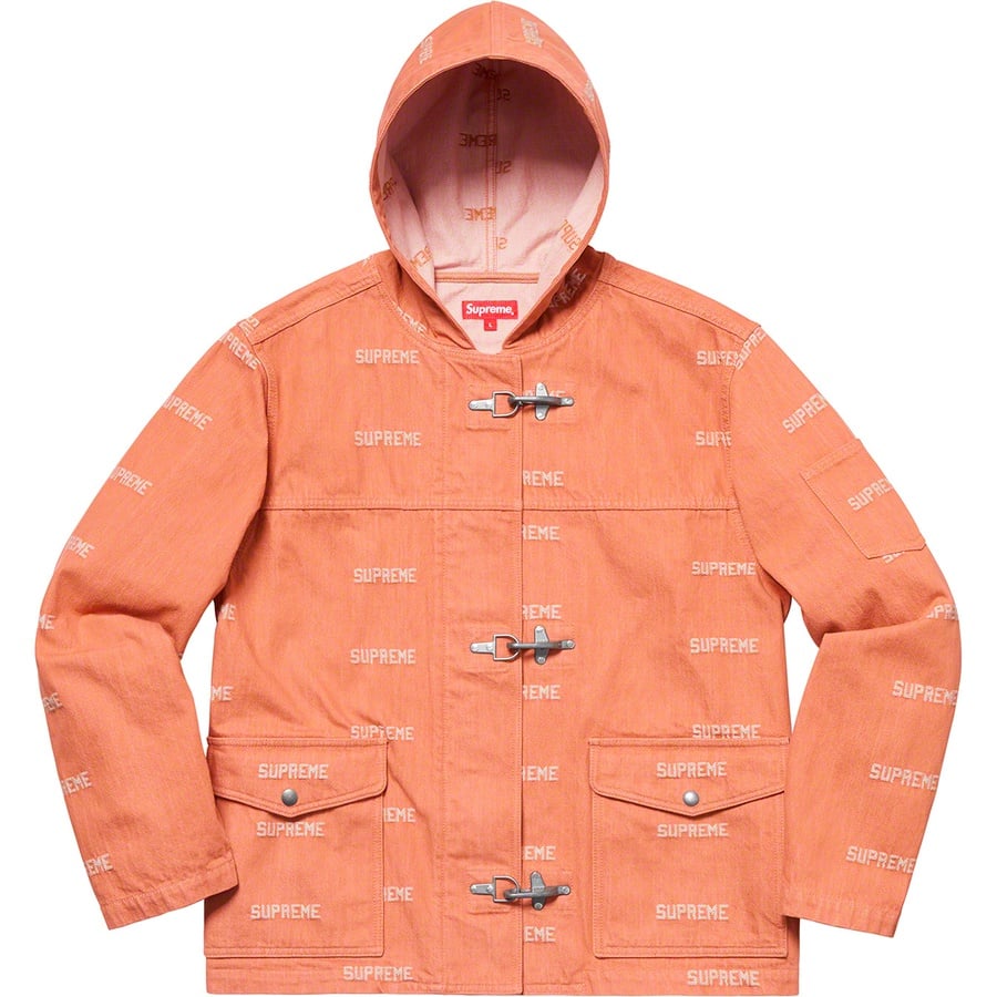 Details on Logo Denim Turnout Jacket Orange from spring summer
                                                    2019 (Price is $288)