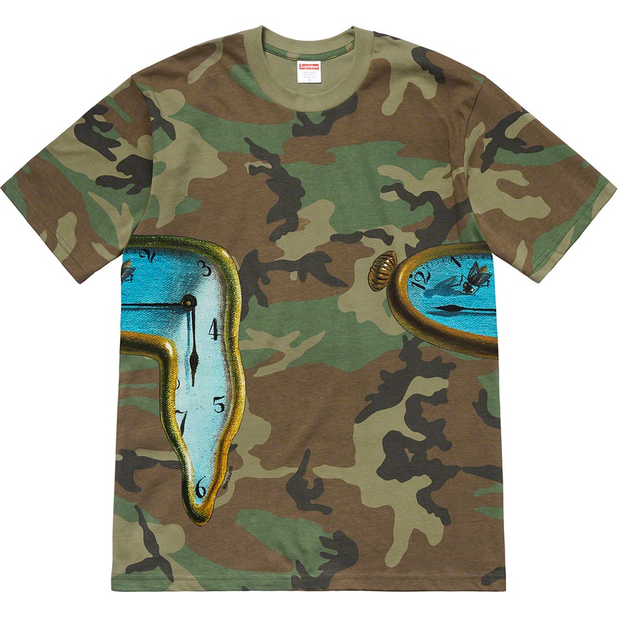 Details on The Persistence of Memory Tee Woodland Camo from spring summer
                                                    2019 (Price is $48)