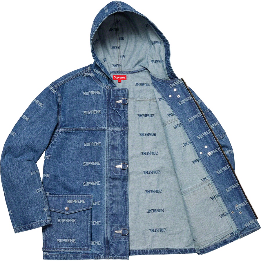 Details on Logo Denim Turnout Jacket Blue from spring summer
                                                    2019 (Price is $288)