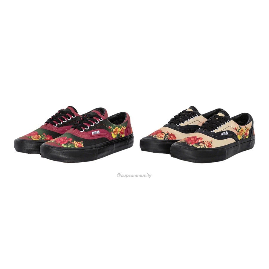 Supreme Supreme Vans Jean Paul Gaultier Floral Print Era Pro releasing on Week 7 for spring summer 2019