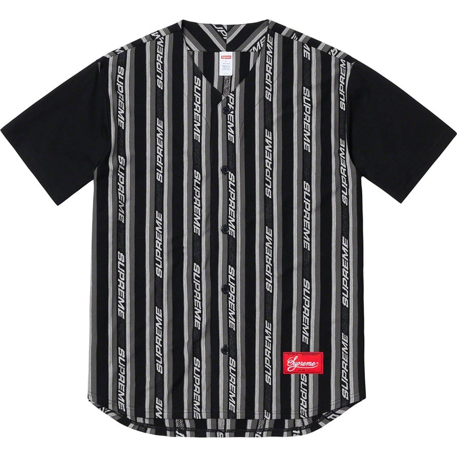 Details on Jacquard Logo Baseball Jersey Black from spring summer
                                                    2019 (Price is $118)