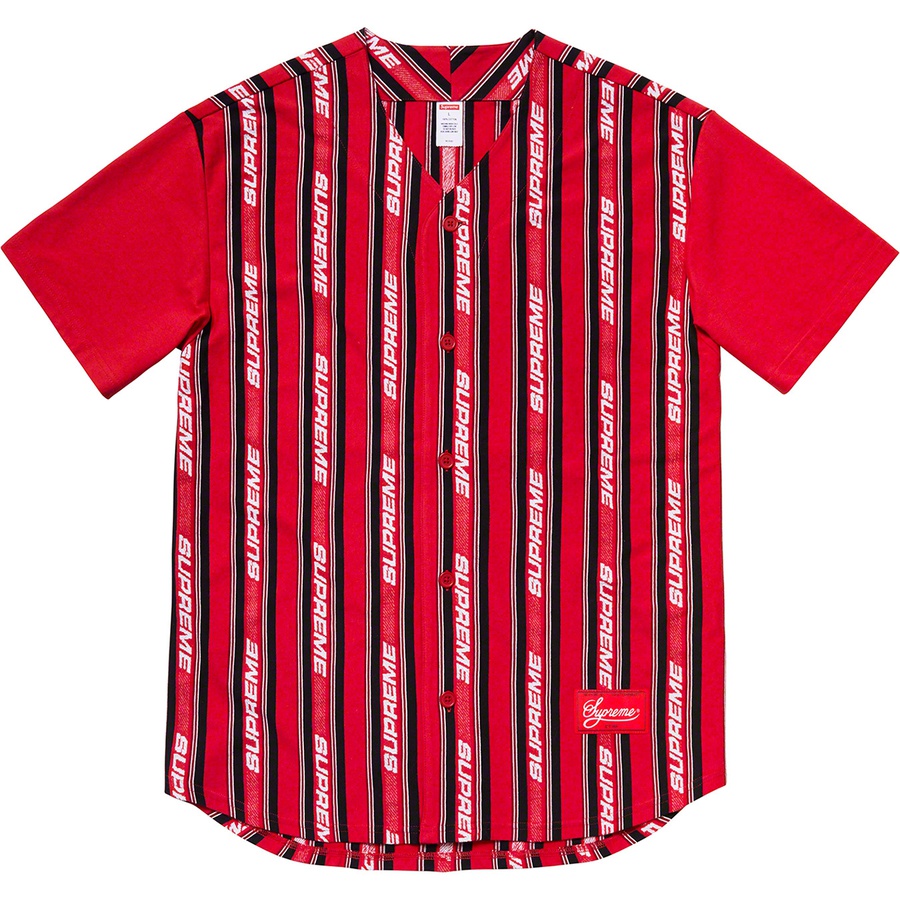 Details on Jacquard Logo Baseball Jersey Red from spring summer
                                                    2019 (Price is $118)