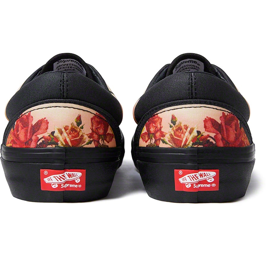 Details on Supreme Vans Jean Paul Gaultier Floral Print Era Pro Black from spring summer
                                                    2019 (Price is $108)