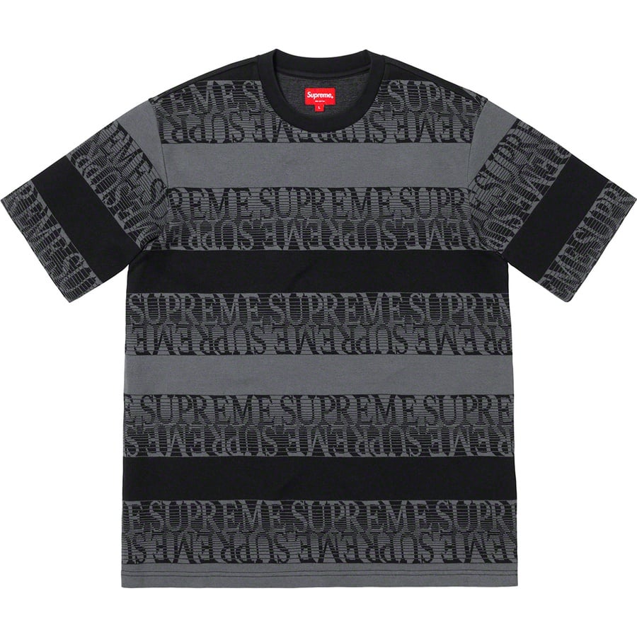 Text Stripe Jacquard S S Top - spring summer 2019 - Supreme