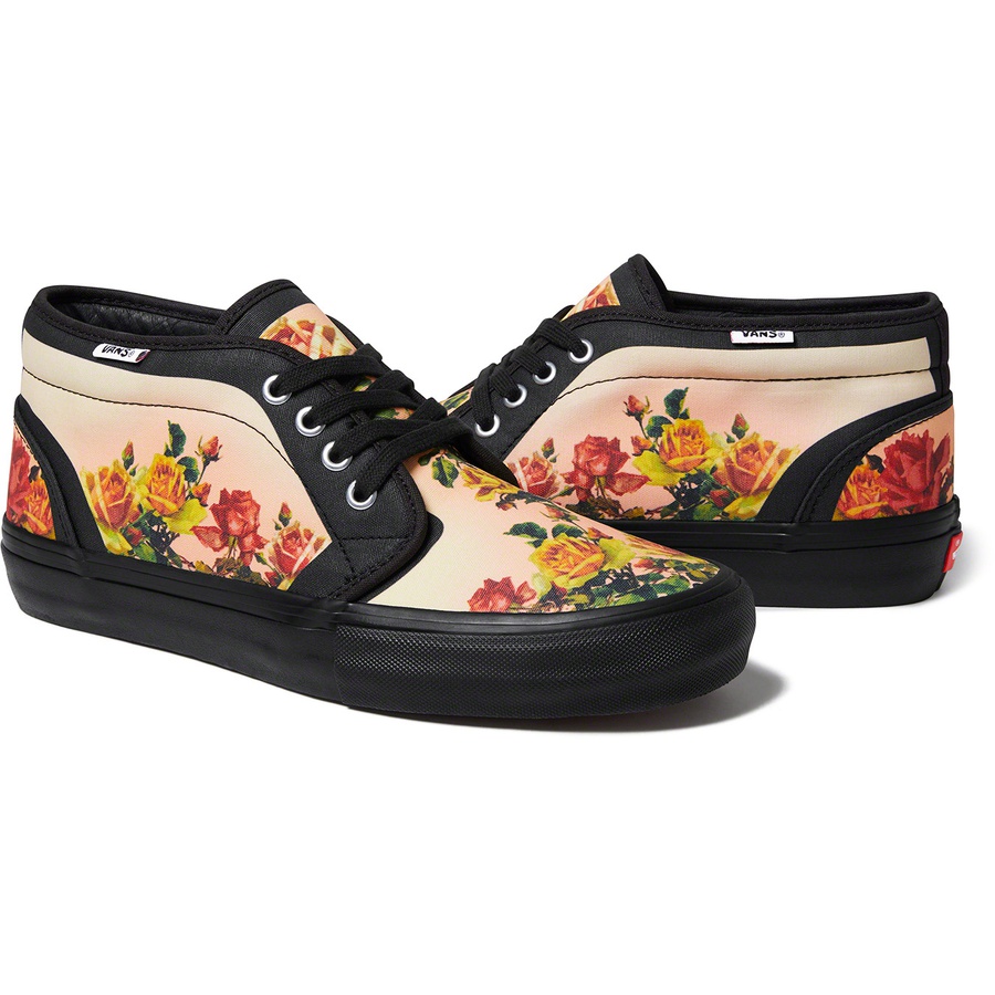 Details on Supreme Vans Jean Paul Gaultier Floral Print Chukka Pro Black from spring summer
                                                    2019 (Price is $118)