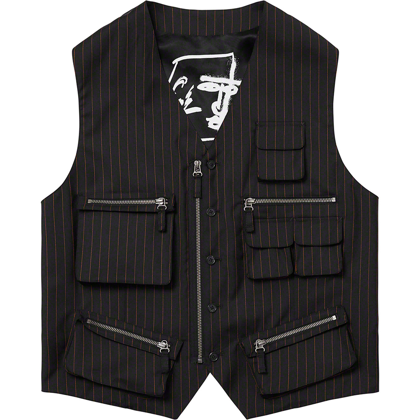Supreme®/Jean Paul Gaultier® Pinstripe Cargo Suit Vest - Supreme 