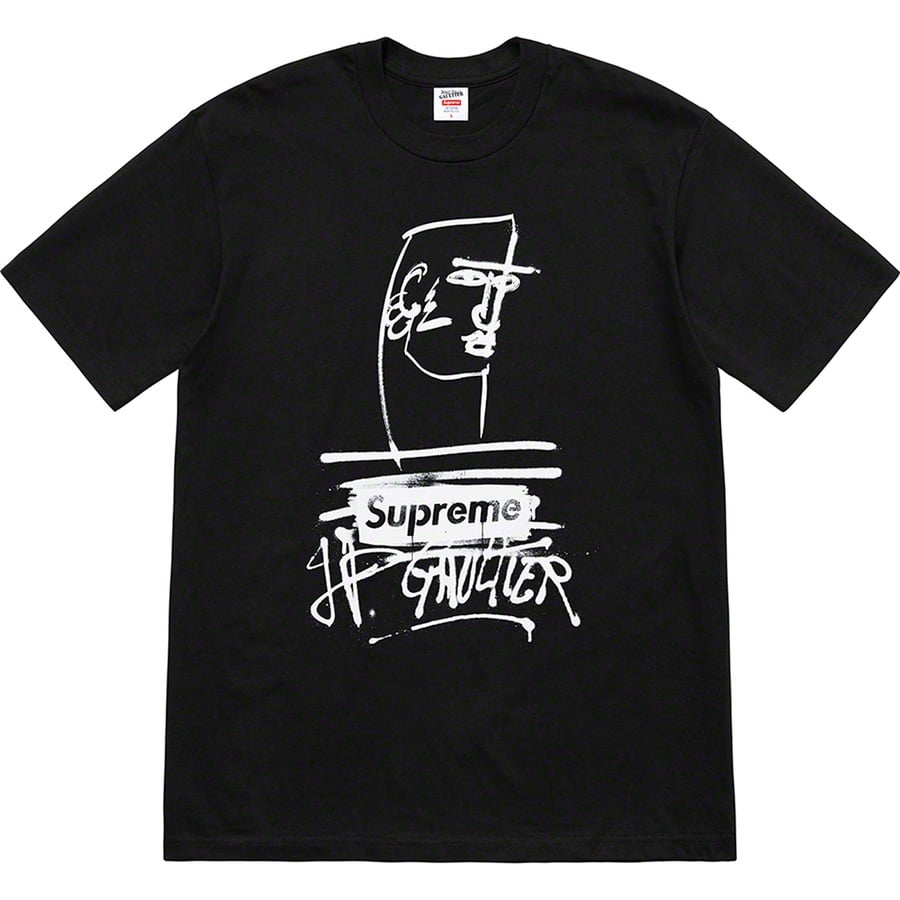 Details on Supreme Jean Paul Gaultier Tee Black from spring summer 2019 (Price is $54)