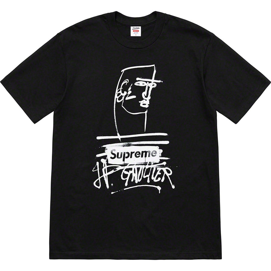 Details on Supreme Jean Paul Gaultier Tee Black from spring summer
                                                    2019 (Price is $54)