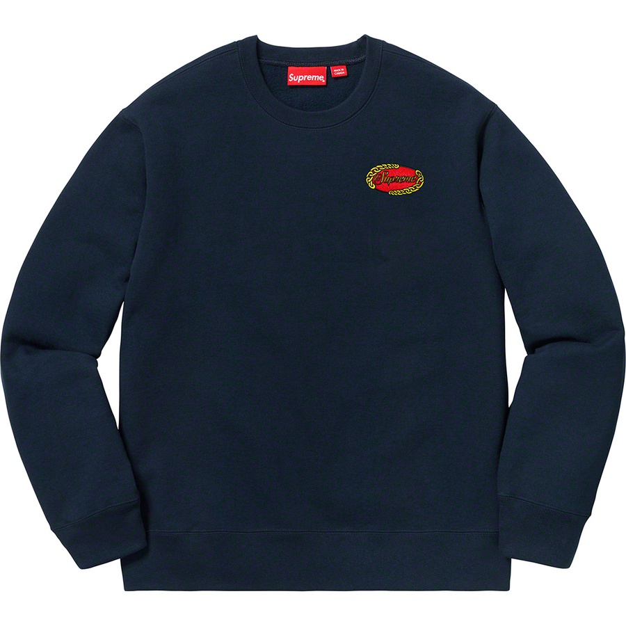 Details on Chain Logo Crewneck Navy from spring summer
                                                    2019 (Price is $138)
