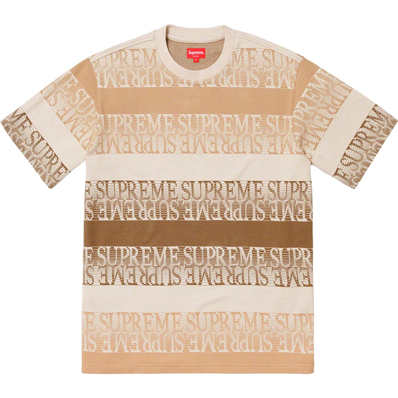 Text Stripe Jacquard S S Top - spring summer 2019 - Supreme