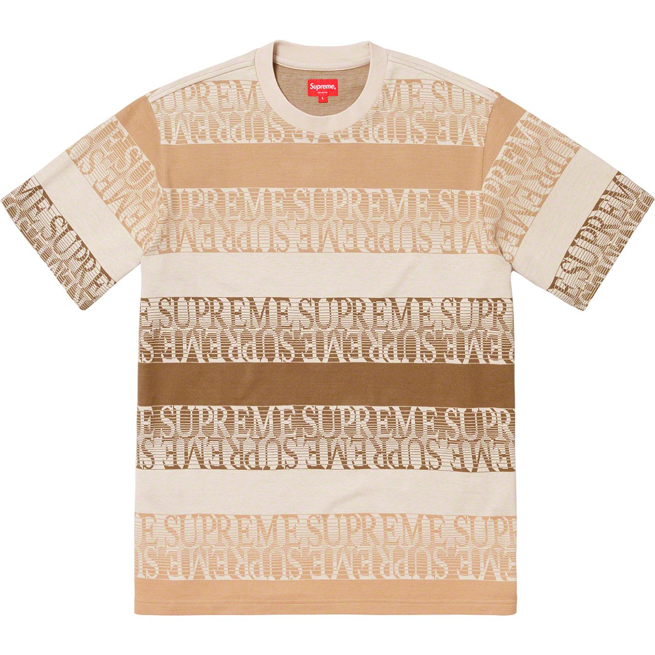 Supreme Text Stripe Jacquard S/S Top